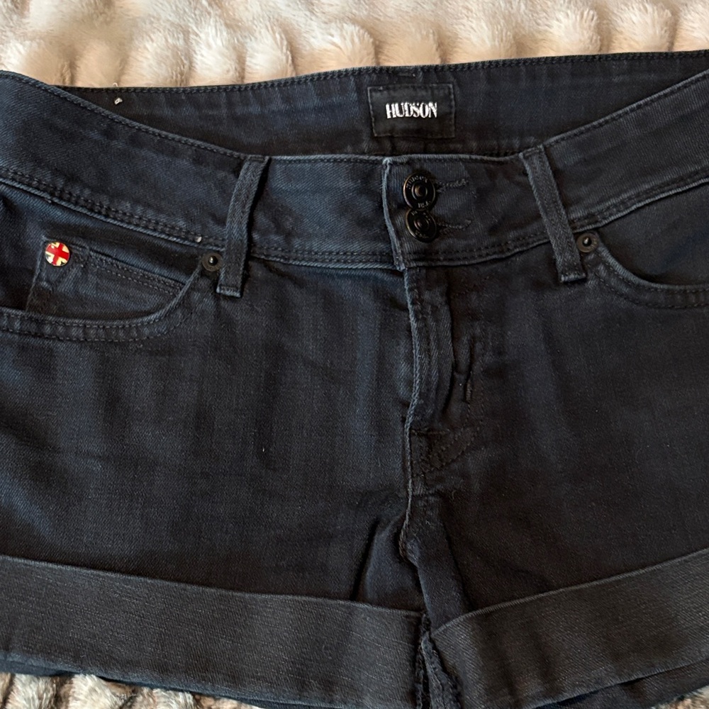 Hudson Jeans Black Denim Jean Shorts